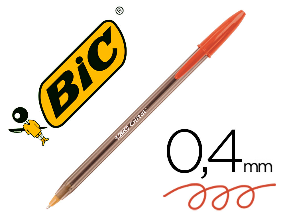 BOLIGRAFO BIC CRISTAL ORIGINAL TINTA ROJA UNIDAD